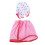 2Pièces Tenue Rouge Polyester Robe De Spa Bonnet 2