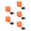 5Pièces Seau Portable Orange Eva Avec Design Pliable 4