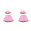 2Pièces Tenue Rouge Polyester Robe De Spa Bonnet 6
