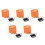 5Pièces Seau Portable Orange Eva Avec Design Pliable 8