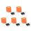 5Pièces Seau Portable Orange Eva Avec Design Pliable 3