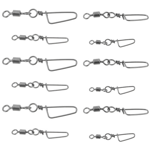120Pièces Émerillons De Heavy Duty Pour Thon Silure Argentés 2