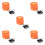 5Pièces Seau Portable Orange Eva Avec Design Pliable 7
