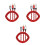 3Pièces Splitter Audio Type C 2 Rouge, Aluminium, Usage Portable 7
