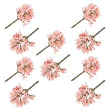 50Pièces Arbres Artificiels Roses Miniatures Pour Scène De Modélisme