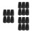 18Pièces Pointes Randonnée PVC Noir Pour Bâtons Cannes 9