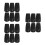 18Pièces Pointes Randonnée PVC Noir Pour Bâtons Cannes 6