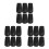 18Pièces Pointes Randonnée PVC Noir Pour Bâtons Cannes 7
