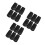 18Pièces Pointes Randonnée PVC Noir Pour Bâtons Cannes 10