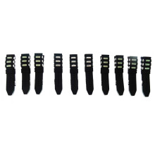 2PiÚces Bracelet Silicone 24Mm Noir Réglable Waterproof Acier