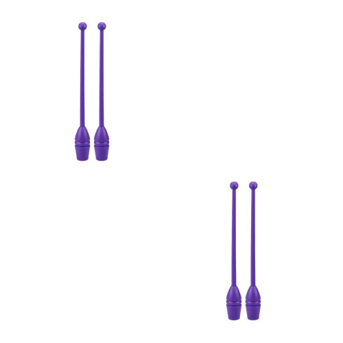 2Pièces Bâtons Rythmiques Gymnastique Violet Accessoires Danse Durable 2