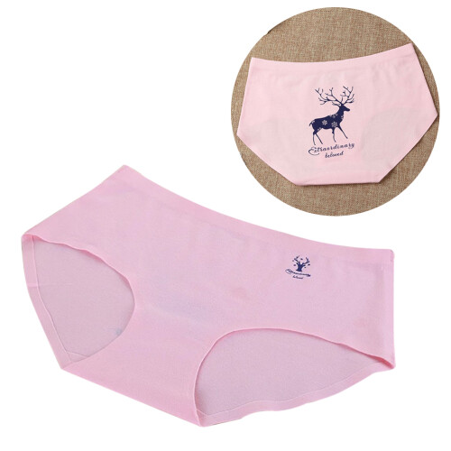 Culotte Femme Rose Impression Cerf Trace