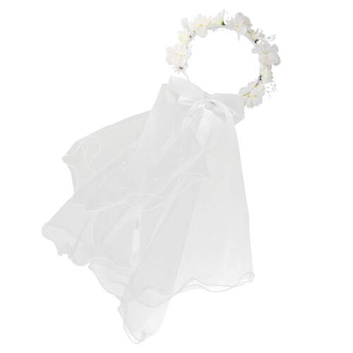 4Pièces Bandeaux Voile Fleurs Robe Cérémonie 2