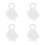 4Pièces Bandeaux Voile Fleurs Robe Cérémonie 8