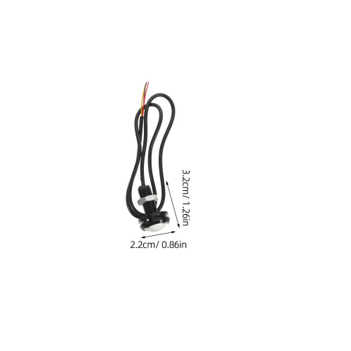 5Ensembles Lampes Eagle Eye LED Noires Étanches Pour Voiture Durable 1
