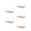 5Pièces Étagères Flottantes En Bois Khaki - Design 8