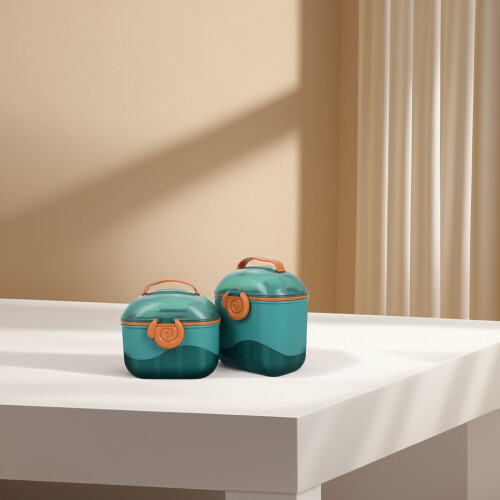 6Pièces Boîtes Repas Bébé Polypropylène Vert Multi Usage Étanches 2