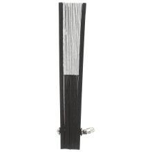 3Pièces Mini Éventail Pliable Bambou Papier Argent Décor