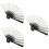 3Pièces Mini Éventail Pliable Bambou Papier Argent Décor 8