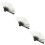 3Pièces Mini Éventail Pliable Bambou Papier Argent Décor 10