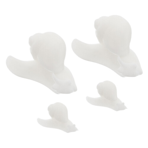 12Pièces Mini Figurines Escargot En Résine Blanche Pour DIY 2