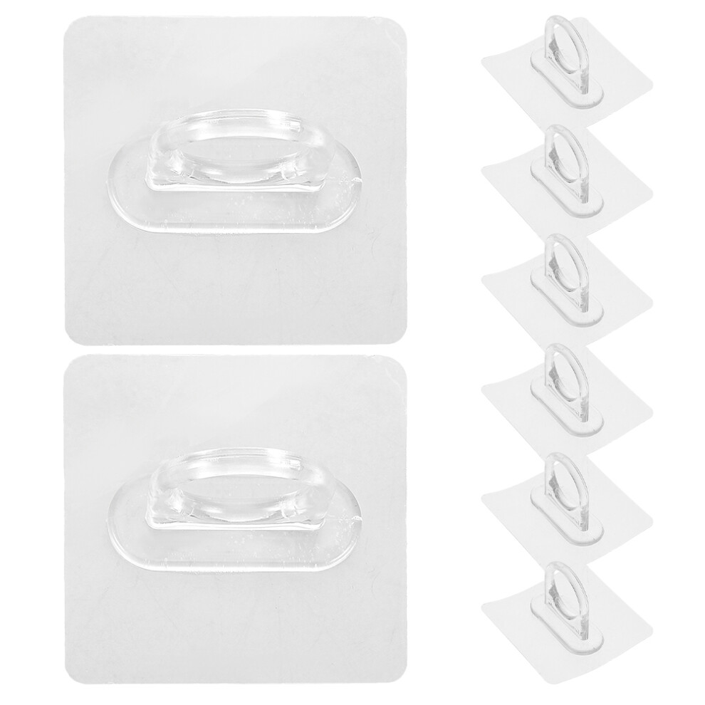 16Pcs Acrylic Clear Wall Hooks Multipurpose Adhesive Shower Organizer 3554268740286