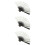 3Pièces Mini Éventail Pliable Bambou Papier Argent Décor 9