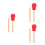 3Sets Rood Percussieklappers Voor Kids Muzikale Training 7