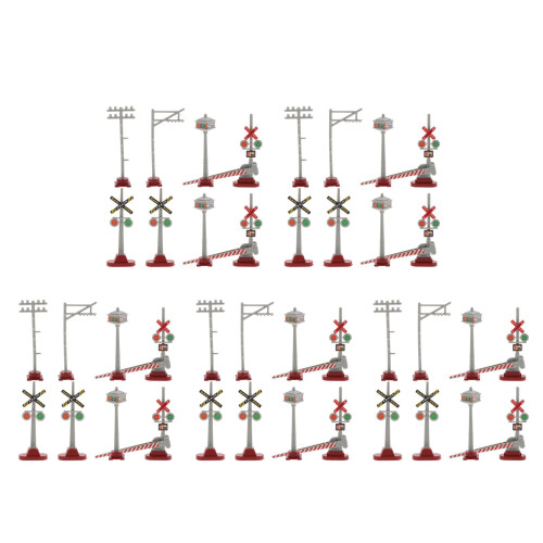 40Pcs Realistic Plastic Train Signal Lights for Model Train Landscape 2