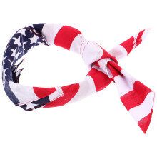 5Pcs Mens Pocket Squares American Flag Bandanas Soft Outdoor Headwear
