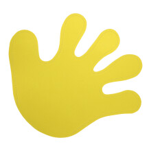 2Pcs Yellow Eva Oversized Cheer Hands for Sports Fans and Party Use