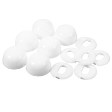 12Pcs White Toilet Bolt Covers Decorative ABS Screw Caps for Home Use