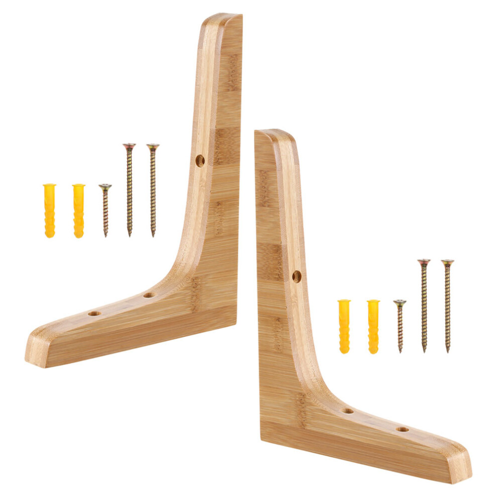 4Pcs Multi-Color Wooden Shelf Brackets Corner Support Wall Mounted 3554268720431