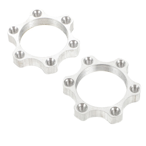 4Pcs Silver Aluminum Adapters for Disc Brakes Conversion 1