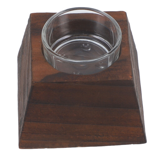 2Pcs Wooden Tea Light Candle Holders Decorative Stands 2