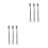 6Pcs Silver Tire Pump Hose Replacement Quick Connect Air Chuck Adapter 6