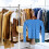 3Pcs Versatile Shirt Display Stand for Retail Multi Wood Iron Rack 4