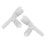 2Pairs Durable ABS Heater Coolant Connector White Hose Adapter 1