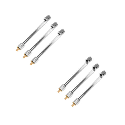 6Pcs Silver Tire Pump Hose Replacement Quick Connect Air Chuck Adapter 2