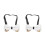 2Pcs Men's Formal White Bowtie Polyester for Groomsmen 9