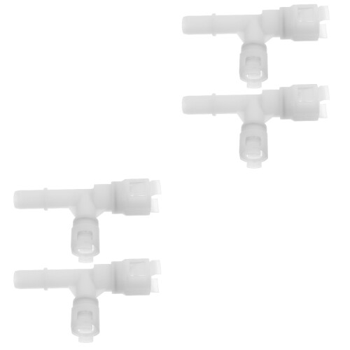 2Pairs Durable ABS Heater Coolant Connector White Hose Adapter 2