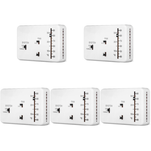 5Sets Rv Thermostat Heat/ Replacement Wall ABS White 1