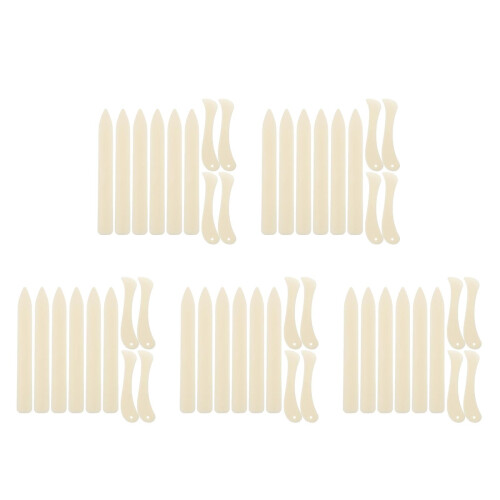 5Sets Beige Bone Folder Plastic Paper Creaser Scoring Folding Tool Kit 2
