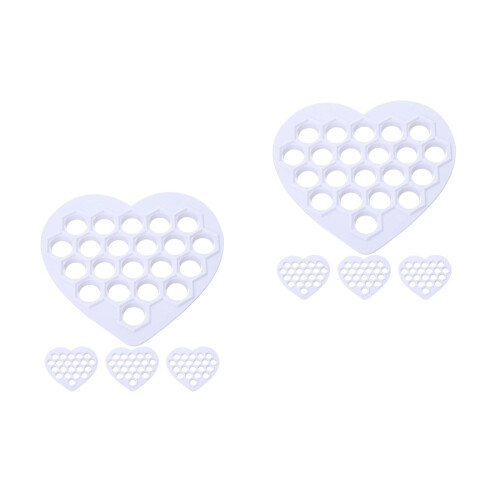8Pcs Household White ABS Dumpling Maker Mold Easy-Use Kitchen Supply 2