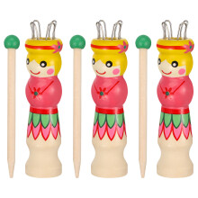 6Pcs Easy Craft Wooden Knitting Doll Kit DIY Hand Yarn Knitting Tool