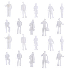 100 PeçAs Escala HO 1:100 Branco Modelo Pessoas Figuras de Trem NãO Pintadas