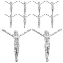 40Stk Silberne Jesusfigur Charms Für Religiöse Deko DIY Projekte
