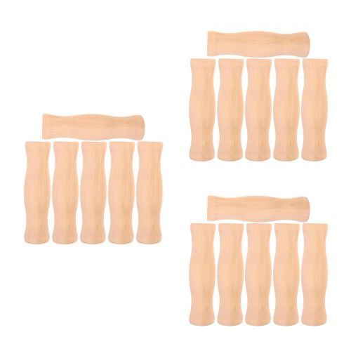 18Stk Runde Holz Eimergriffe Robust Für DIY Beige Für Haushalt 2