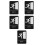 5Pcs Black Tactile Fire Exit Indicator Acrylic Sign for Business Use 5