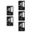 5Pcs Black Tactile Fire Exit Indicator Acrylic Sign for Business Use 6